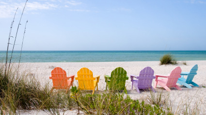 Chairs on Sanibel Beach